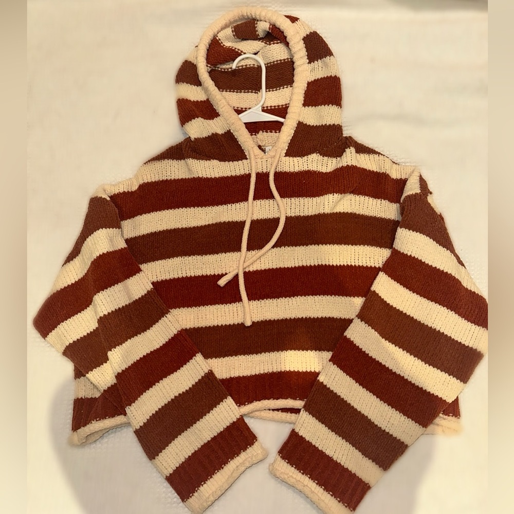 Striped hand knit sweater